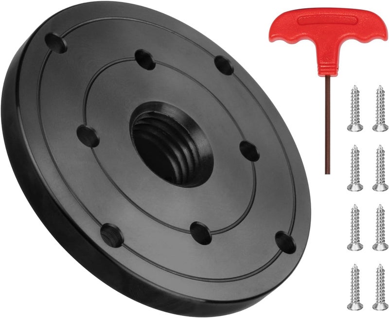 DEEFIINE 4'' Steel Wood Lathe Faceplate Chucks,Faceplate for Wood Lathe,Lathe Face Plate Fit for 1'' x 8TPI Spindle without Screwchuck - Image 1